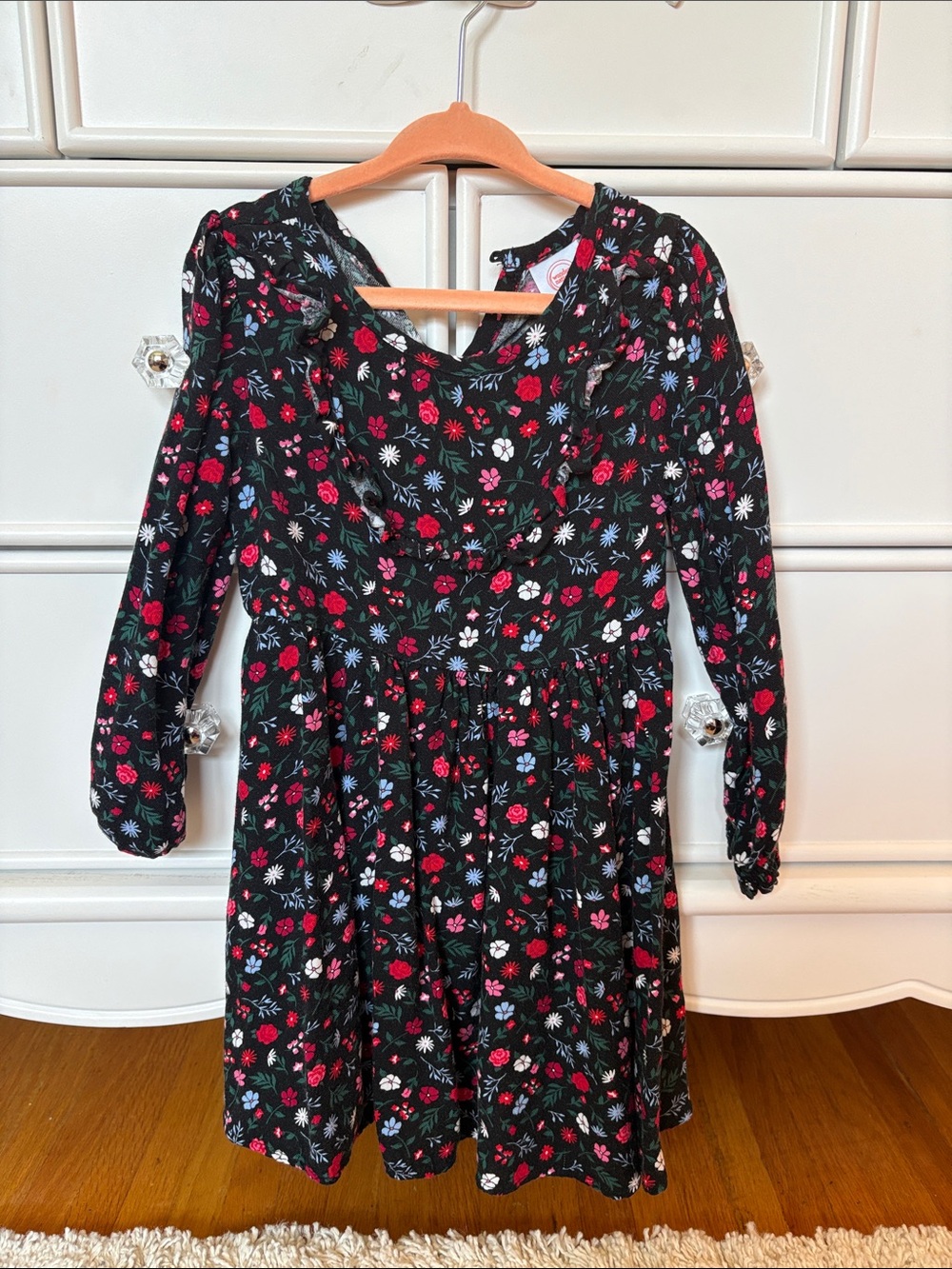 Wonder nation Black Floral Toddler Dress